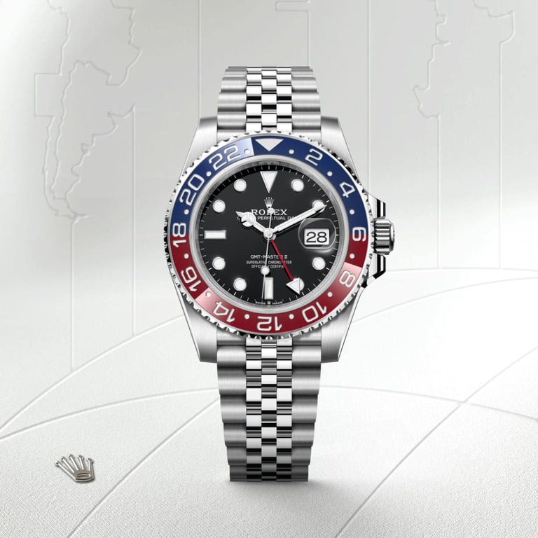 Rolex GMT-Master II in Oystersteel, M126710BLRO-0001 - Mallory Jewellers
