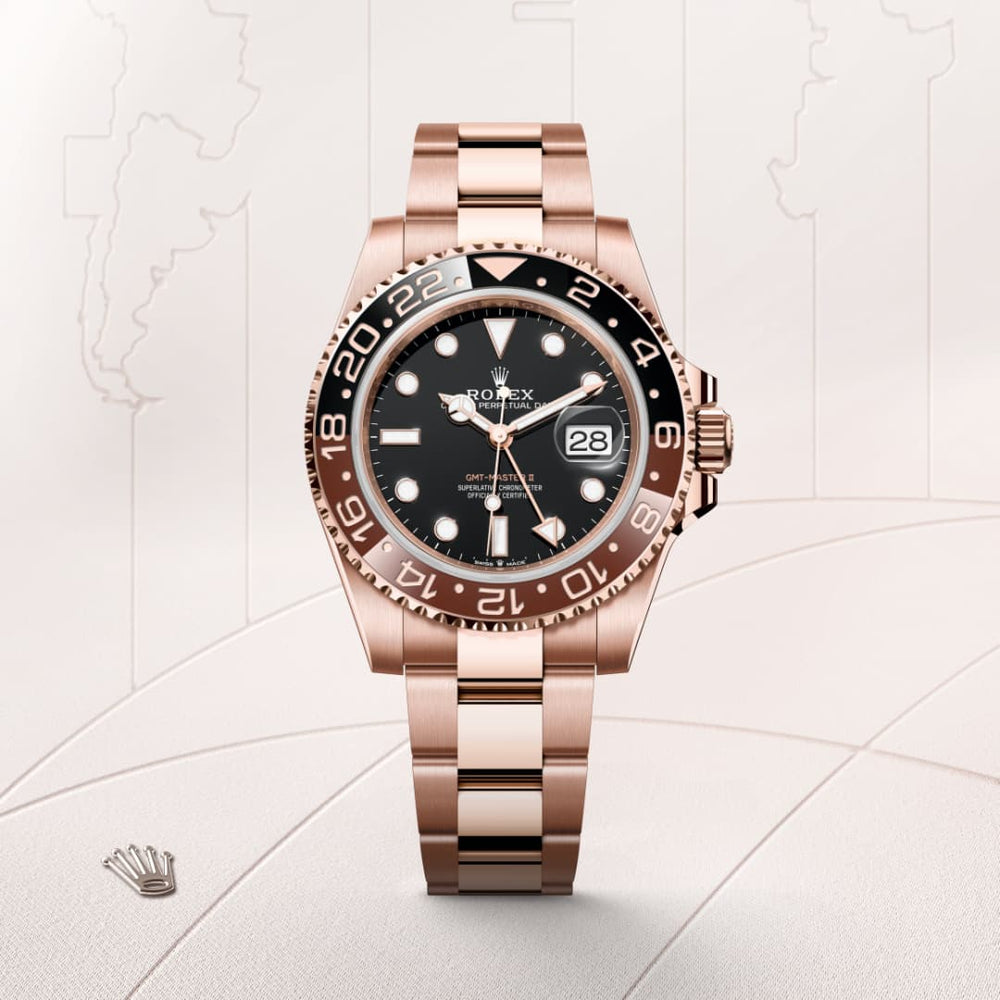 Rolex GMT-Master II in 18 ct Everose gold, M126715CHNR-0001 - Mallory Jewellers