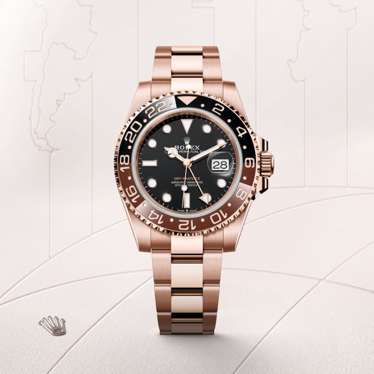 Rolex GMT-Master II in 18 ct Everose gold, M126715CHNR-0001 - Mallory Jewellers