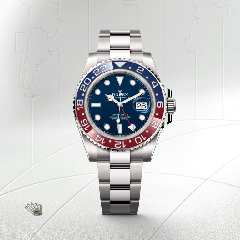 Rolex GMT-Master II in 18 ct white gold, M126719BLRO-0003 - Mallory Jewellers