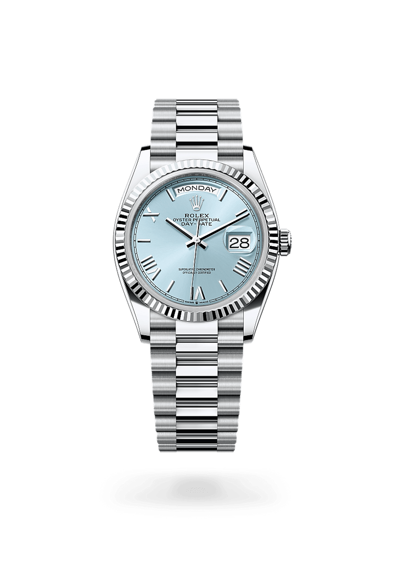 Rolex Day-Date in Platinum, M128236-0018 - Mallory Jewellers