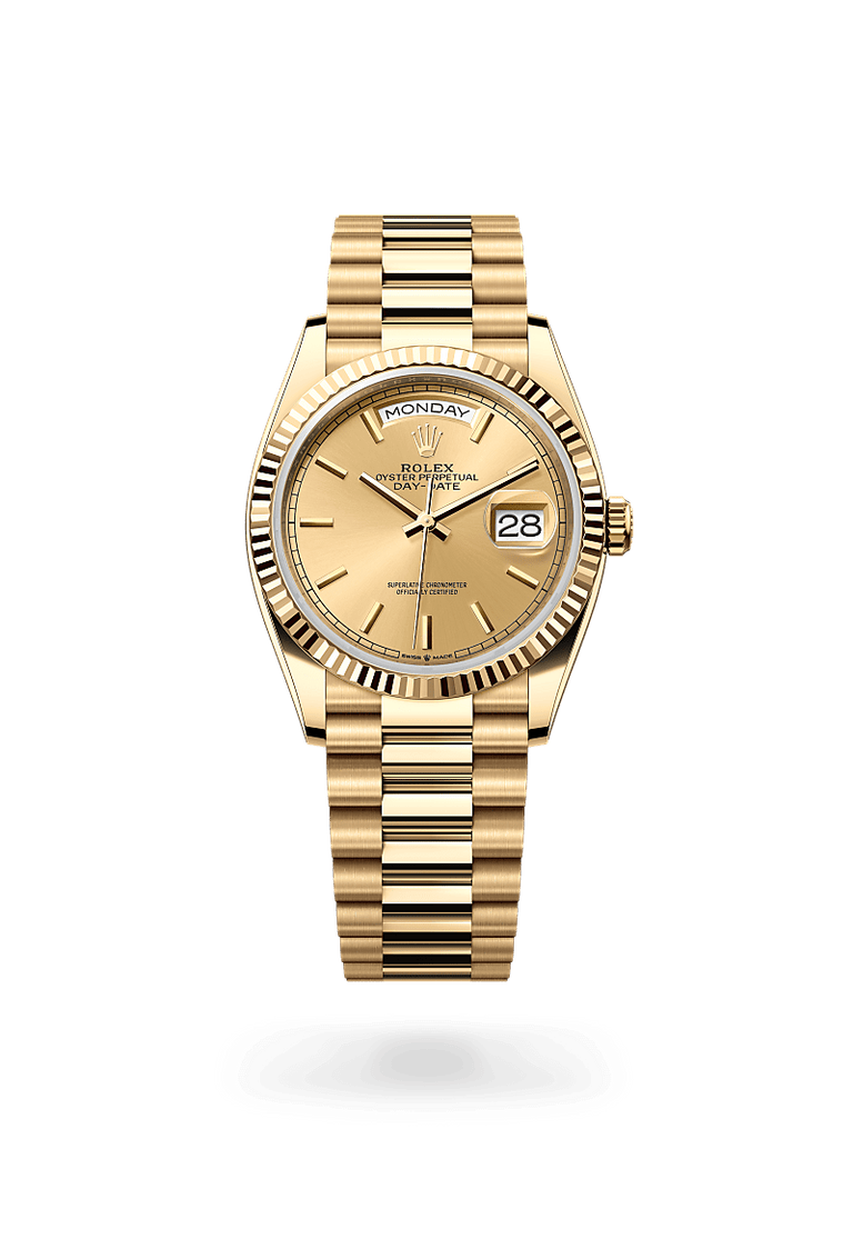 Rolex Day-Date in 18 ct yellow gold, M128238-0045 - Mallory Jewellers