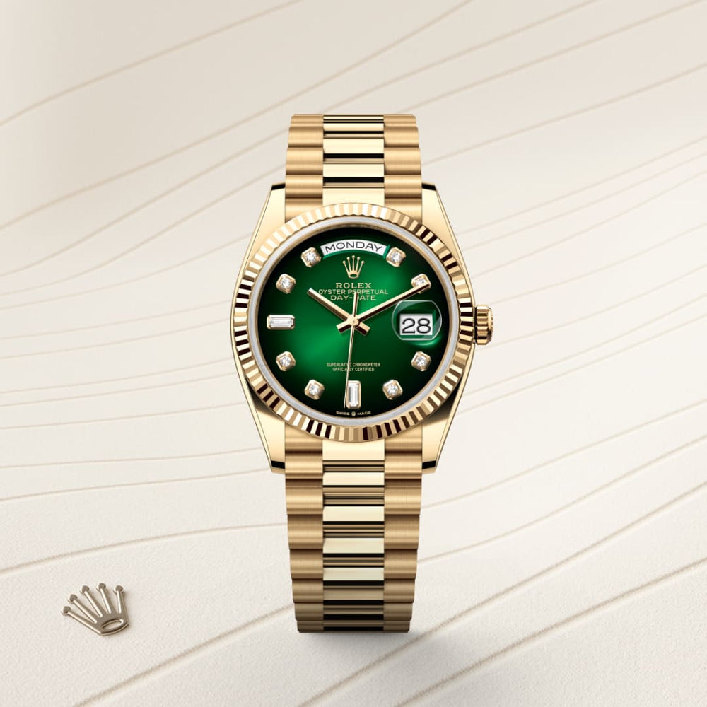 Rolex Day-Date 36 in 18 ct yellow gold, M128238-0069 - Mallory Jewellers