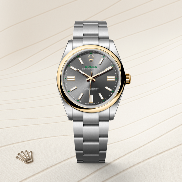 Rolex Oyster Perpetual 41 in Oystersteel and yellow gold, M134303-0001 - Mallory Jewellers