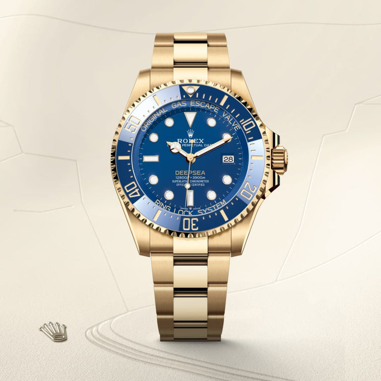 Rolex Deepsea in 18 ct yellow gold, M136668LB-0001 - Mallory Jewellers