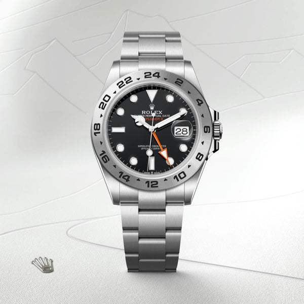 Rolex Explorer II in Oystersteel, M226570-0002 - Mallory Jewellers