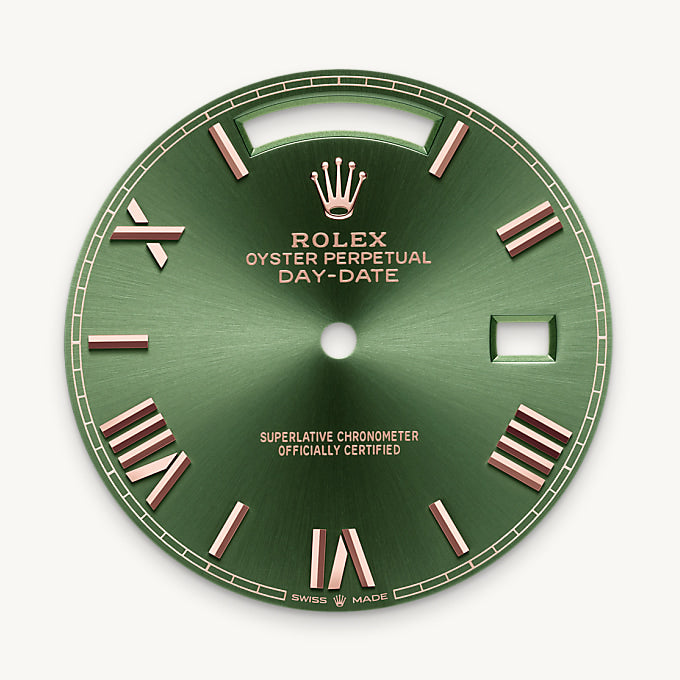 Olive-green dial