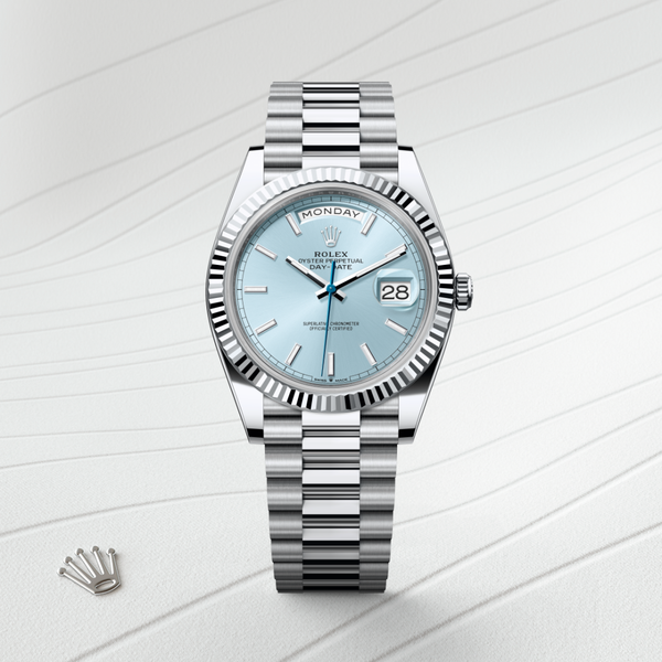 Rolex Day-Date 40 in Platinum, M228236-0018 - Mallory Jewellers