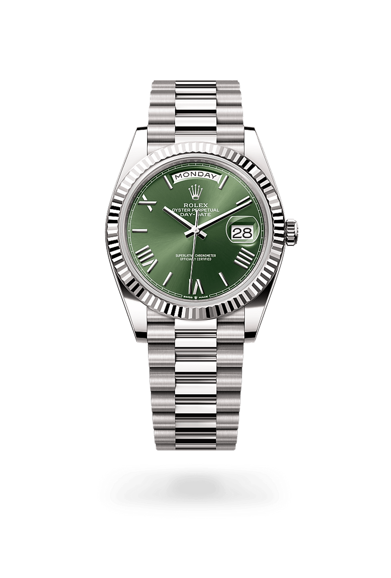 Rolex Day-Date in 18 ct white gold, M228239-0033 - Mallory Jewellers