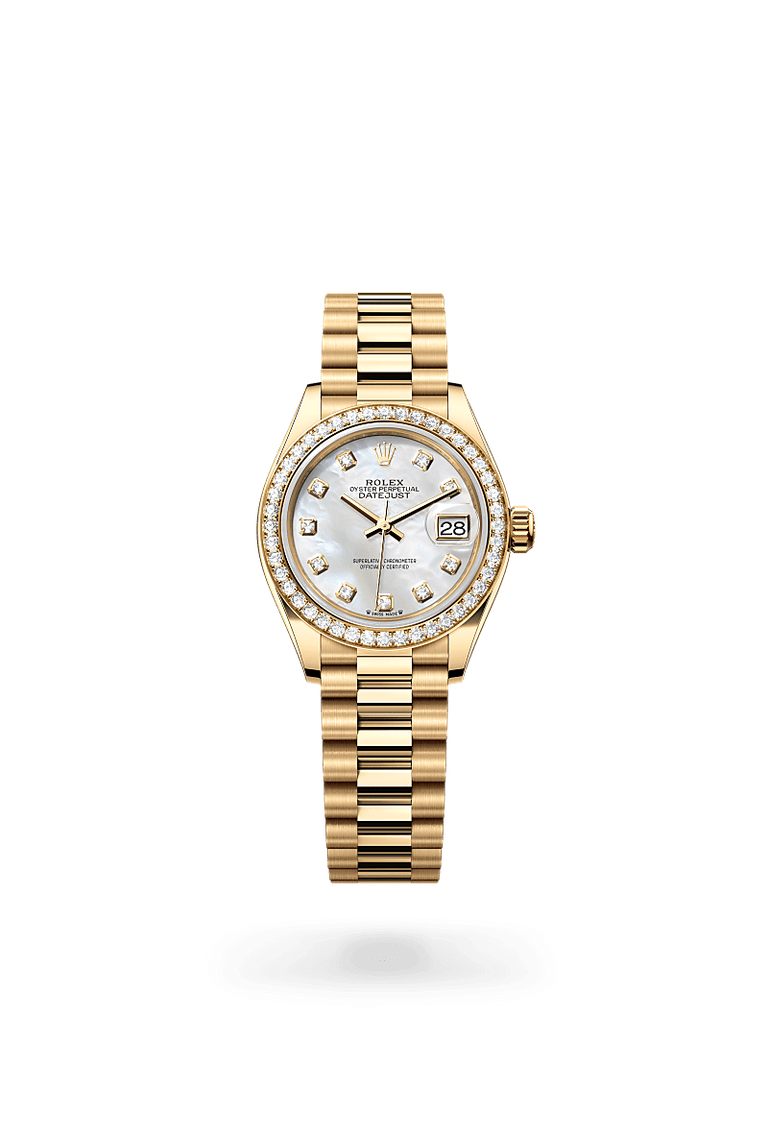Rolex Lady-Datejust in 18 ct yellow gold, M279138RBR-0015 - Mallory Jewellers