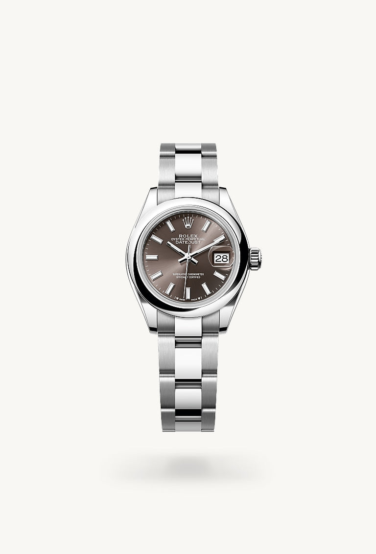 Rolex Lady-Datejust in Oystersteel and white gold, M279160-0010 - Mallory Jewellers