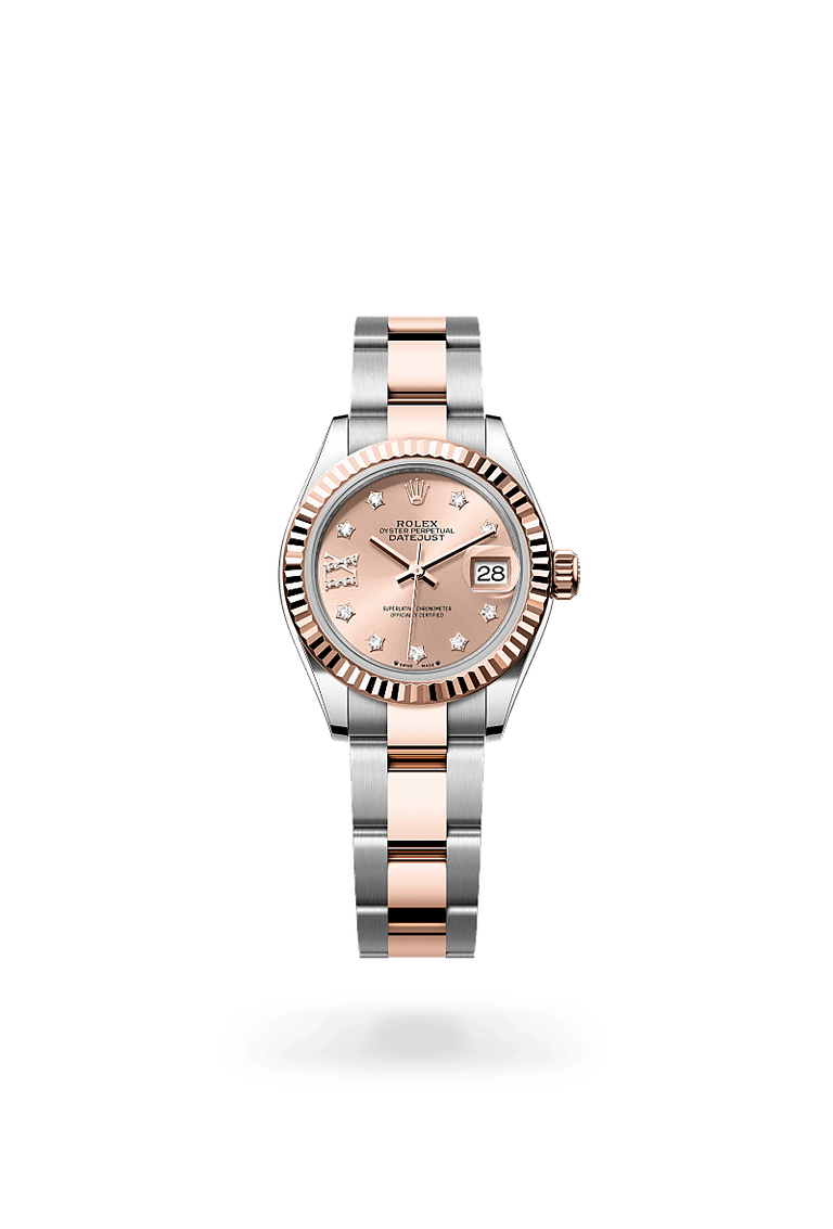 Rolex Lady-Datejust in Oystersteel and Everose gold, M279171-0028 - Mallory Jewellers