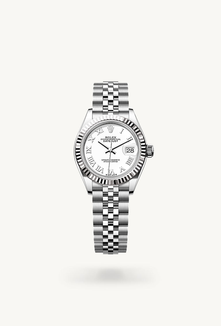 Rolex Lady-Datejust in Oystersteel and white gold, M279174-0019 - Mallory Jewellers