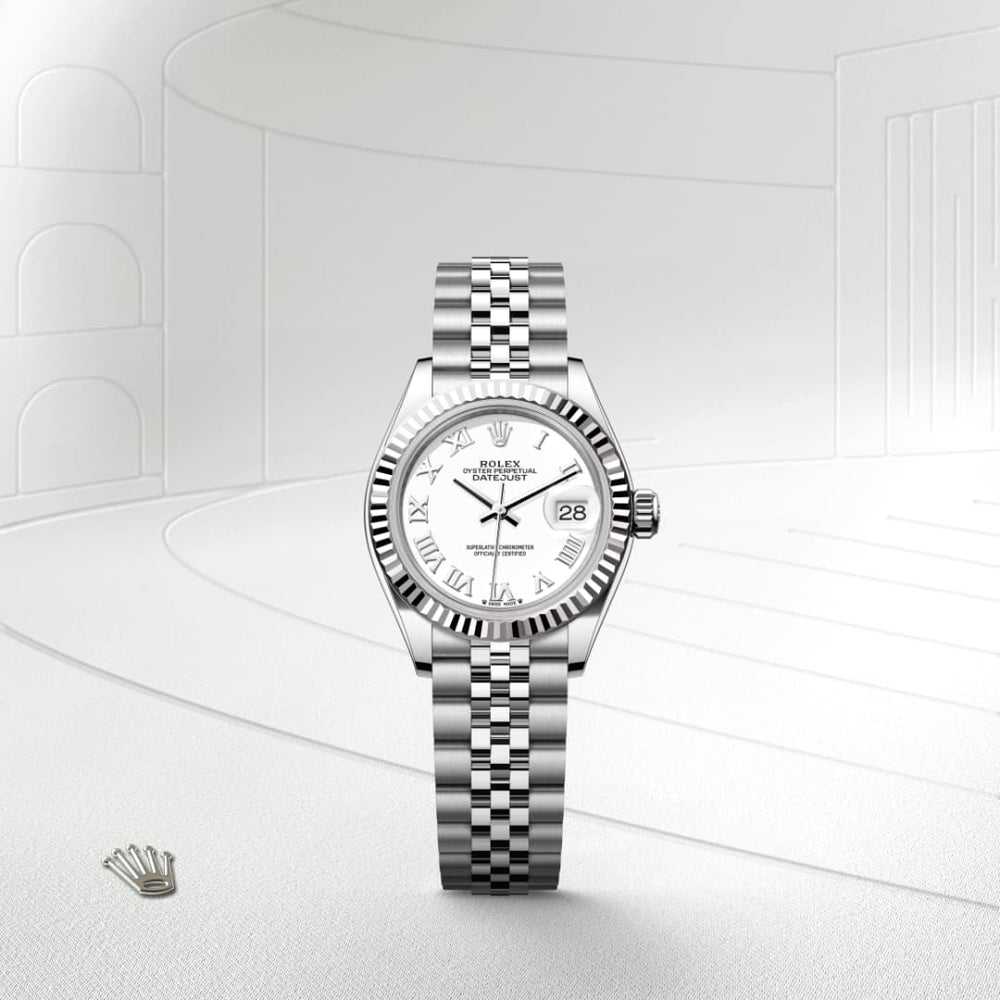 Rolex Lady-Datejust in Oystersteel and white gold, M279174-0019 - Mallory Jewellers