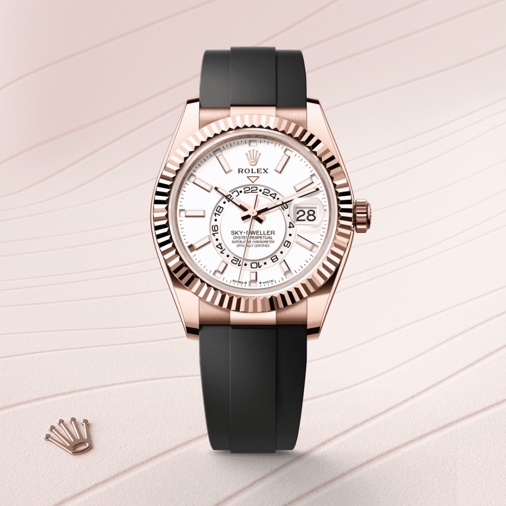 Rolex Sky-Dweller in 18 ct Everose gold, M336235-0003 - Mallory Jewellers