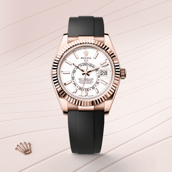Rolex Sky-Dweller in 18 ct Everose gold, M336235-0003 - Mallory Jewellers