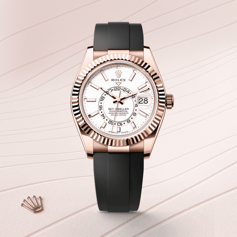 Rolex Sky-Dweller in 18 ct Everose gold, M336235-0003 - Mallory Jewellers