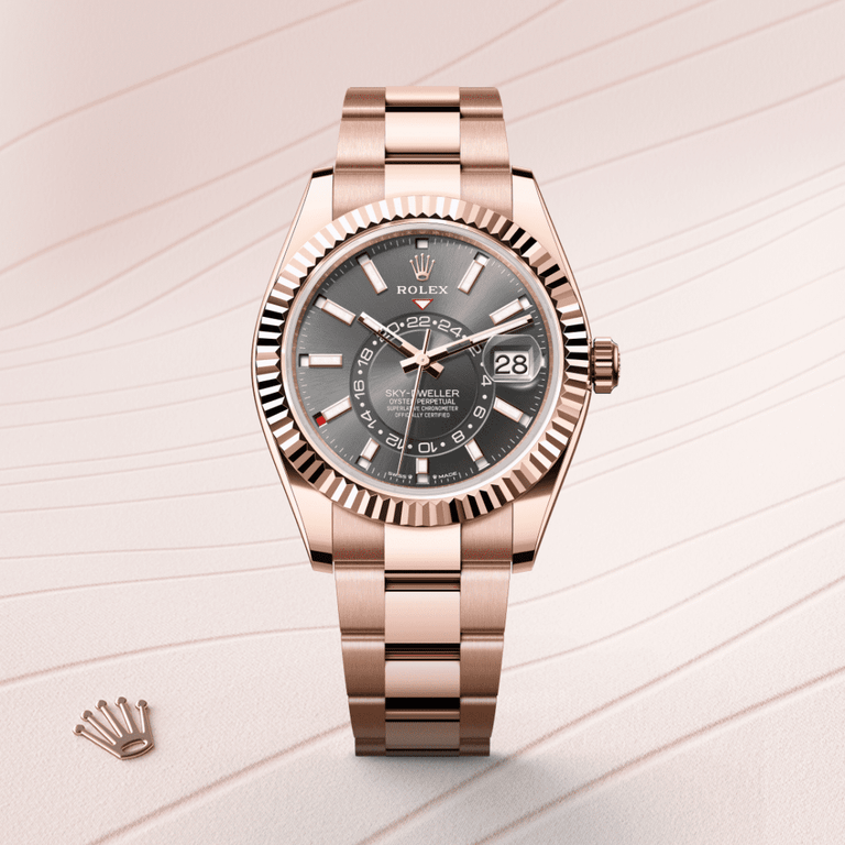 Rolex Sky-Dweller in 18 ct everose gold, M336935-0004 - Mallory Jewellers