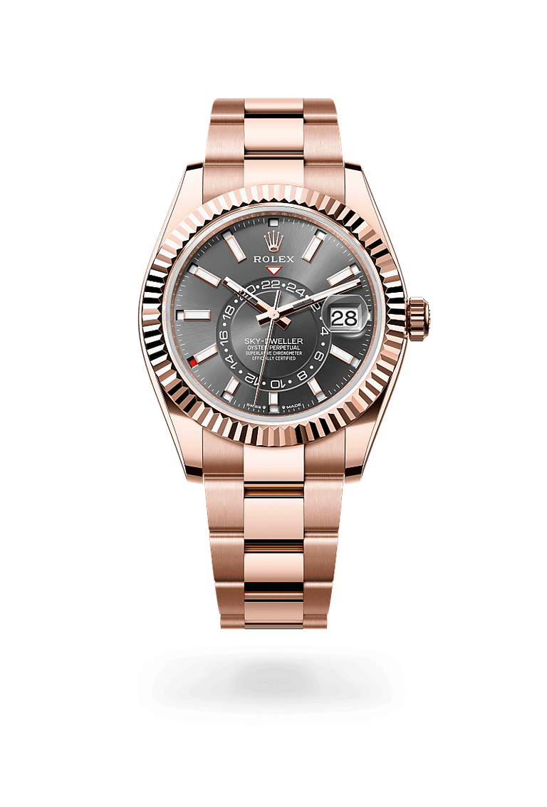 Rolex Sky-Dweller in 18 ct everose gold, M336935-0004 - Mallory Jewellers