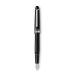 Montblanc Meisterstück 145 Classique Platinum Coated Black Precious Resin Fountain Pen