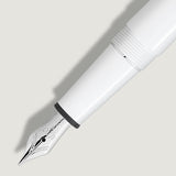 Montblanc Meisterstück Platinum Coated White Precious Resin Fountain Pen (Medium Nib)