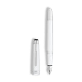 Montblanc Meisterstück Platinum Coated White Precious Resin Fountain Pen (Medium Nib)