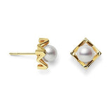 Mikimoto M Collection 18ct Yellow Gold Akoya Cultured Pearl Stud Earrings