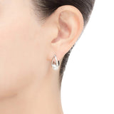 Mikimoto M Collection 18ct White Gold Akoya Cultured Pearl and Diamond Hoop Earrings