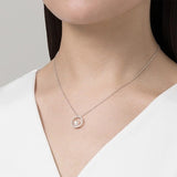 Mikimoto Circles 18ct White Gold Akoya Cultured Pearl and Diamond Pendant and Chain