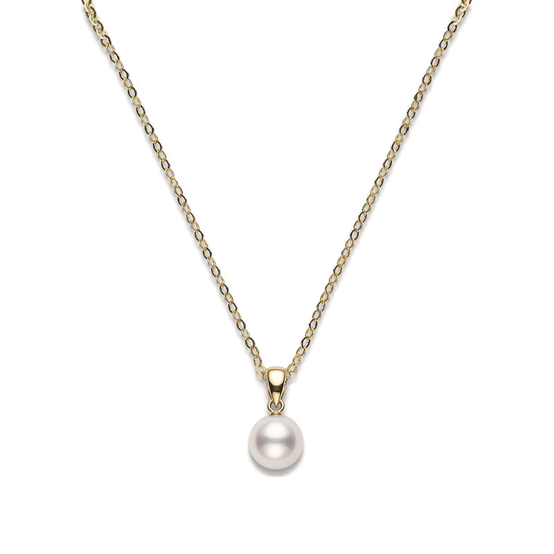Mikimoto Classic 18ct Yellow Gold Akoya Cultured Pearl Pendant and Chain