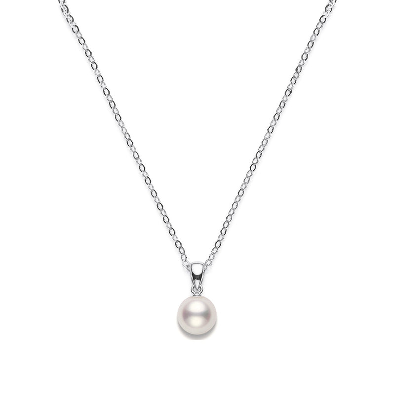 Mikimoto Classic 18ct White Gold Akoya Cultured Pearl Pendant and Chain