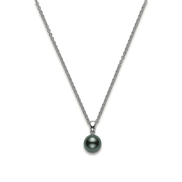Mikimoto Classic 18ct White Gold Tahitian Cultured Pearl Pendant and Chain