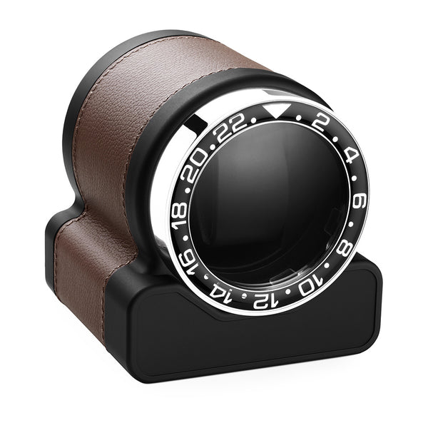 Scatola del Tempo Rotor One Sport Chestnut and Black Watch Winder