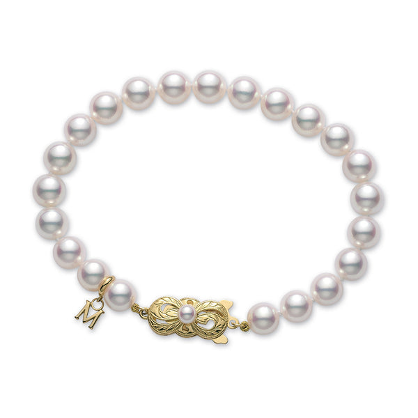 Mikimoto Classic 18ct Yellow Gold Akoya Cultured Pearl Bracelet