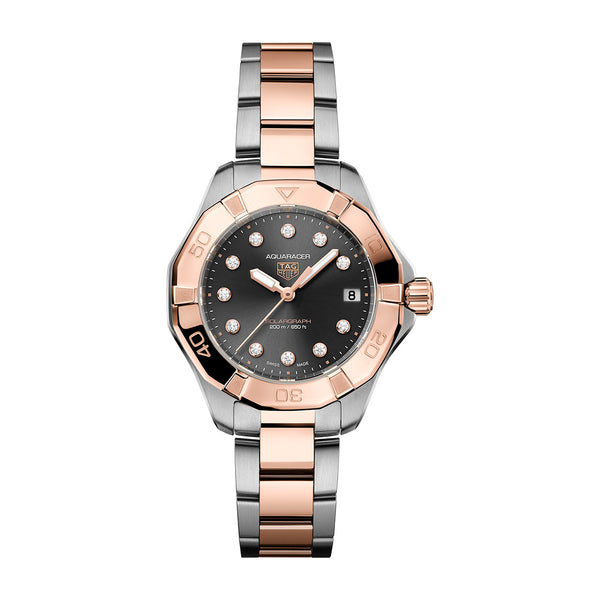 TAG Heuer Aquaracer Solargraph Steel and Rose Gold Plated