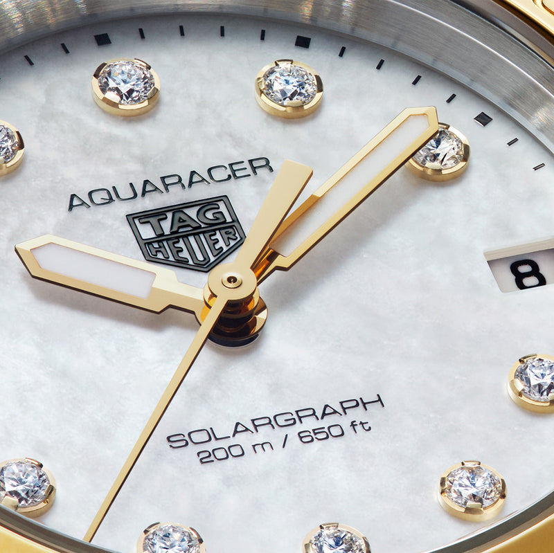 TAG Heuer Aquaracer Solargraph Steel and Yellow Gold Capped