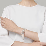 Mikimoto Classic 18ct White Gold Akoya Cultured Pearl and Diamond Bracelet