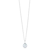 18ct White Gold Tahitian Cultured Pearl Pendant and Chain