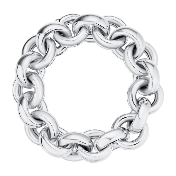 Sterling Silver Circular Link Bracelet