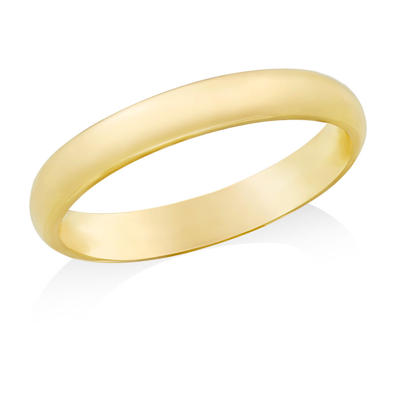 18ct Yellow Gold Polished Plain Court Wedding Ring