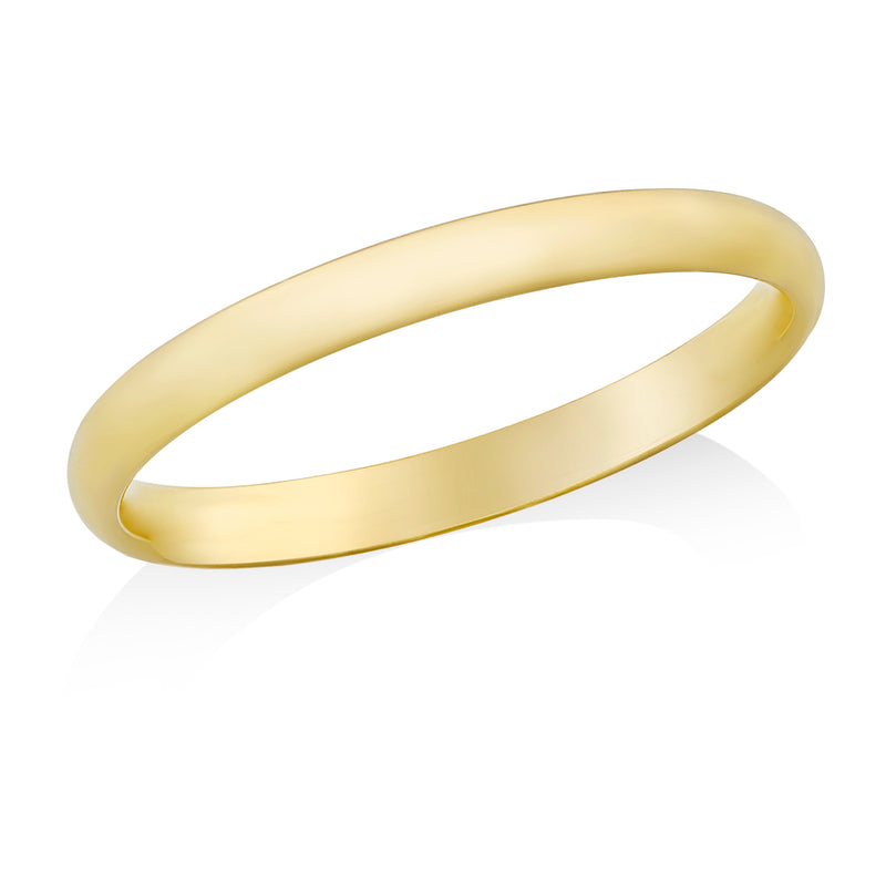 18ct Yellow Gold Polished Plain Court Wedding Ring