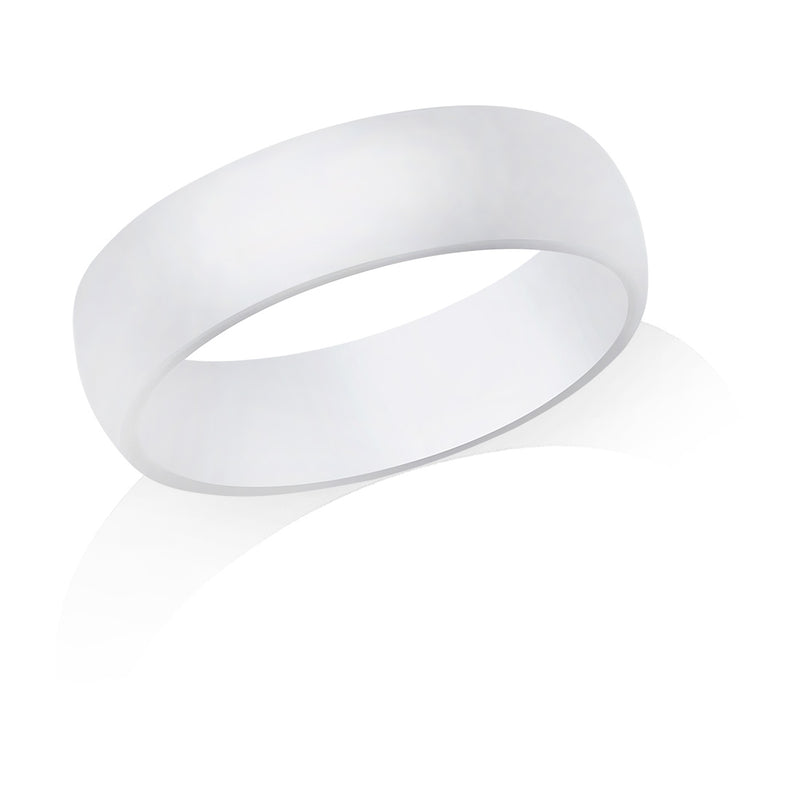 Platinum Polished Plain Medium Court Wedding Ring