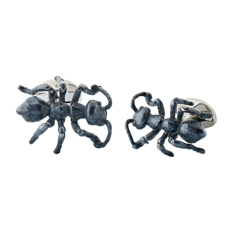 Sterling Silver Black Ant Cufflinks