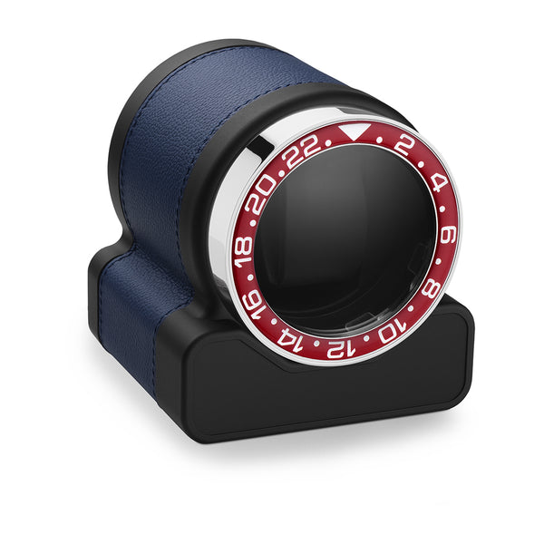 Scatola del Tempo Rotor One Blue and Red Watch Winder