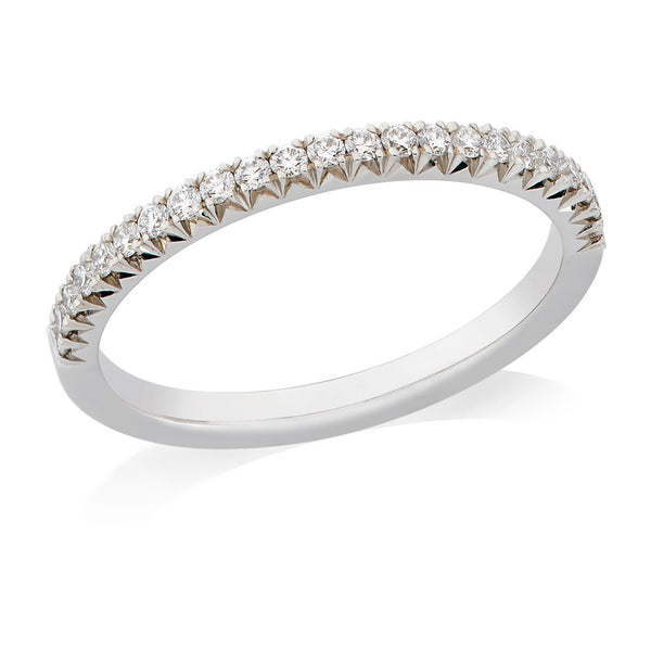 Platinum Polished Round Brilliant Cut Diamond Wedding Ring