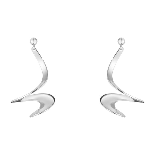 Georg Jensen Mobius Sterling Silver Drop Earrings