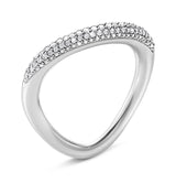 Georg Jensen Offspring Sterling Silver Diamond Ring