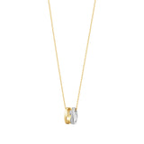 Georg Jensen Fusion 18ct White and Yellow Gold Diamond Pendant and Chain