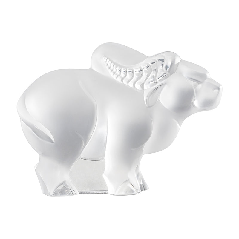 Lalique Ox Clear Crystal Sculpture