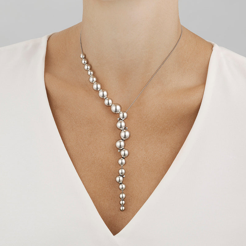 Georg Jensen Moonlight Grapes Sterling Silver Lariat Necklace
